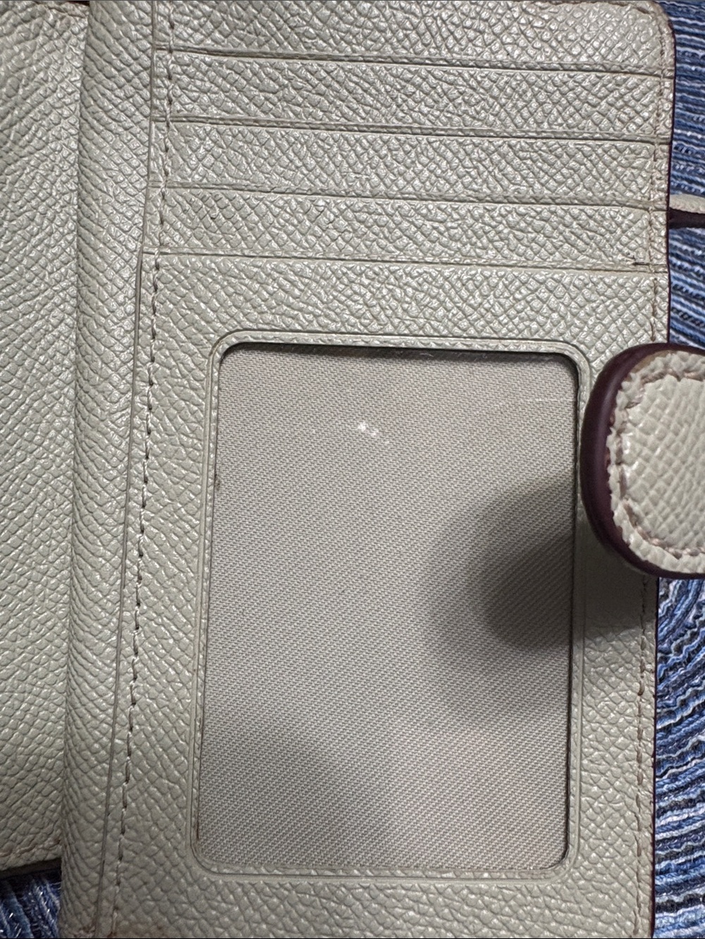 COACH Pebbled Leather Wallet in Mint Green - Picture 4 of 9